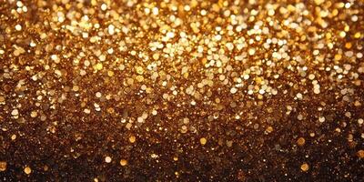 Sparkling golden glitter shines bright in a textured backdrop photo