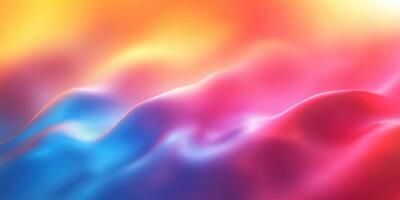 Colorful abstract waves flow seamlessly across the canvas in vibrant hues during a digital art creation process photo