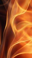 Fluid dance of warm firelight capturing the essence of movement and warmth in a cozy atmosphere photo