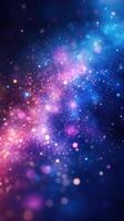 vistoso resumen galaxia antecedentes con brillante estrellas y arremolinándose cósmico polvo en vibrante matices foto