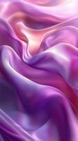 Beautiful flowing silk fabric in shades of purple and pink creating a mesmerizing texture and visual effect photo