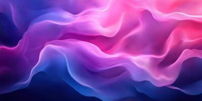 Colorful abstract waves create a mesmerizing visual experience, showcasing fluid forms in shades of pink, purple, and blue in digital art photo