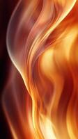 Flowing patterns of warm orange and golden hues in an abstract design photo