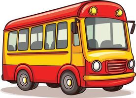 child school bus on white background vector