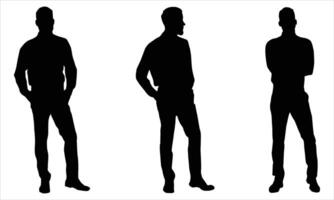 Man silhouette icons Illustration vector