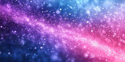 Vibrant cosmic display of colorful stars and sparkling particles in a galaxy-like backdrop at night photo