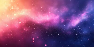 Vibrant cosmic nebula with swirling colors and sparkling stars in deep space photo