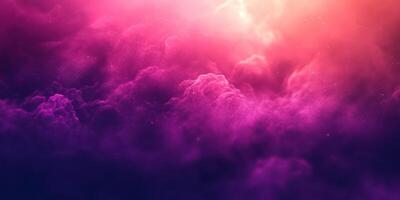 Vibrant cosmic clouds with shades of purple and pink illuminated by starlight in a tranquil universe photo