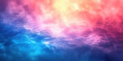 Colorful abstract depiction of waves and clouds blending at sunset over the ocean creating a vibrant spectacle photo