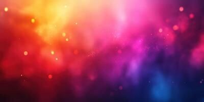Colorful abstract background with vibrant hues and glowing particles in a cosmic atmosphere during twilight photo