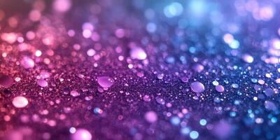 Vibrant droplets create a colorful abstract pattern on a surface in a soft light environment photo