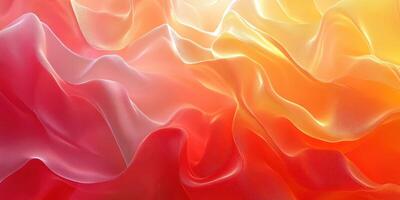 Colorful flowing fabric texture creating a sense of warmth and movement in vibrant hues of orange and pink photo