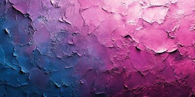 Colorful textured wall with pink and blue hues exemplifying modern artistic design in an urban environment photo