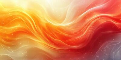 Colorful abstract wave patterns flowing in warm tones of orange, red, and yellow with a dreamy quality photo