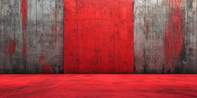 Red and gray abstract wall background ideal for artistic design and modern decor photo