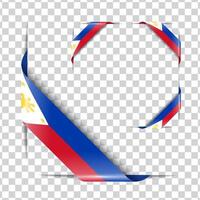 Philippines corner flag with shadow vector