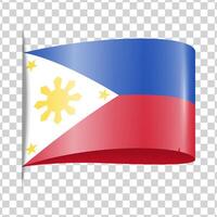 Philippines tag national flag with shadow vector