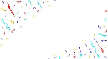 Explosion of color confetti. Shiny flying pieces of foil. A festive border for a carnival banner and postcards for parties. vector