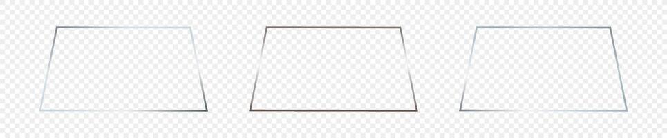 glowing trapezoid shape frame vector