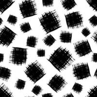 pattern with black brush stroke in square form vector
