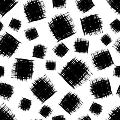 pattern with black brush stroke in square form