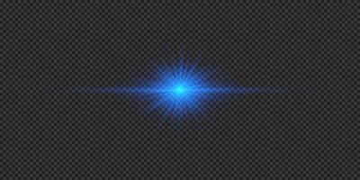 Blue horizontal light effect of lens flares vector