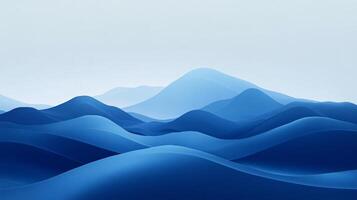 Blue ocean with mountains in the background. The mountains are in the distance and the ocean is calm photo