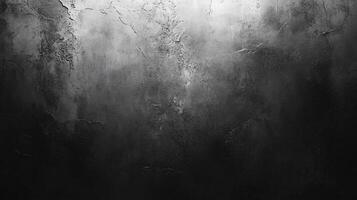 Dark concrete wall background with rough texture and vignette shading creating a dramatic and moody atmosphere photo