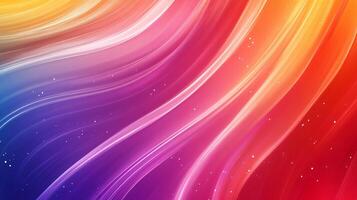 Smooth curves and glowing particles creating a vibrant and dynamic abstract design photo