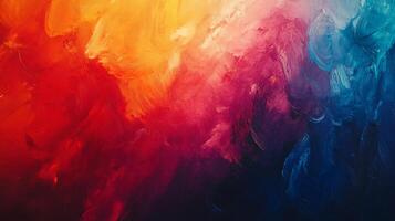 Abstract painted background showcasing a vibrant blend of warm and cool colors, creating a visually captivating effect photo