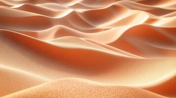 Abstract view of rippled texture, reminiscent of desert dunes or flowing fabric, with smooth gradients and warm, inviting hues. photo