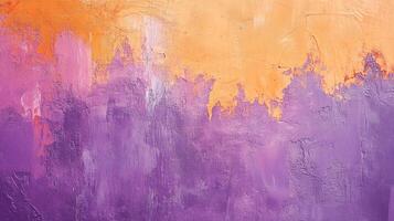 A colorful mix of vibrant hues, abstract strokes, and textures create a rich, eye-catching background. Artful blend of purples, oranges, and pinks photo