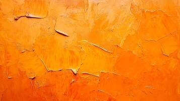 Vibrant orange abstract art with thick textured paint and dynamic strokes creating a bold, warm, and expressive visual experience. photo