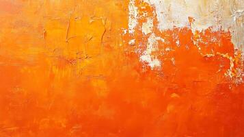Vibrant textured abstract art with a blend of orange and white hues, showcasing an interplay of color and form in a contemporary style. photo