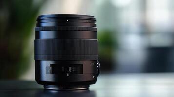 Professional camera lens, capturing moments, optical precision, photography equipment, detailed optics, enhancing visual storytelling. photo