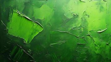 A dynamic composition with textures and variations in the color green. Evokes a sense of nature, growth, and artistic depth. photo