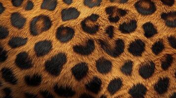 Close-up on distinctive pattern of dark spots on tan background. An intricate texture is revealed, creating a visually engaging composition. photo