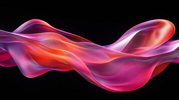 Abstract flowing fabric. The colors smoothly transition from orange to purple. Smooth lines create a sense of movement and energy. photo