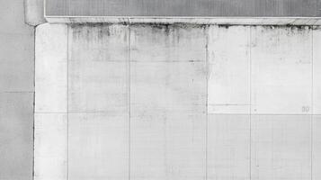 Minimalist concrete wall with geometric patterns and subtle textures, creating an abstract and architectural composition. photo