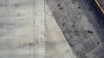 Concrete surface shows aging with geometric precision. A minimalist composition highlighting texture and abstract patterns. photo