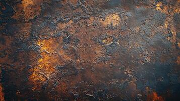 Rustic texture showcases a blend of corroded surfaces, oxidized hues, and weathered patterns, a study in age and resilience. photo