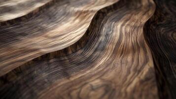 Abstract wood design featuring flowing, organic curves and rich textures. Dark and light contrast for added visual interest. photo