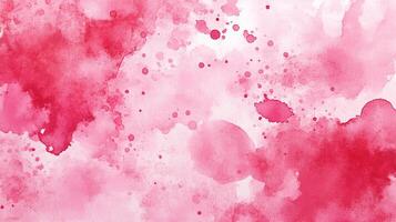 A pink and white watercolor painting of abstract shapes and splatters against a white backdrop, reminiscent of a soft, dreamy atmosphere. photo