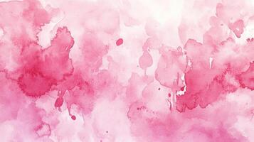 Pink watercolor wash creating an abstract, fluid design. Delicate gradations and textured strokes. Serene, visually captivating art. photo