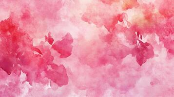 Pink watercolor painting with soft, blended textures and a dreamy, ethereal quality. Perfect for backgrounds, art, design projects. photo