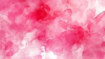 Abstract watercolor wash texture of pink and crimson hues blending in soft gradients, ideal for artistic backgrounds and digital design. photo