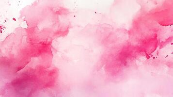 Dreamy pink watercolor painting with delicate washes and splatters, creating an ethereal and artistic background for creative projects. photo