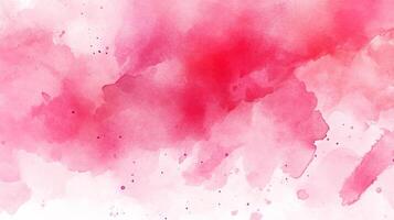 A wash of pinks and reds blend together in an abstract watercolor, creating a soft and romantic feel with delicate splatters. photo