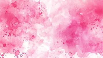 Pink watercolor design featuring bright pink blots and splotches of color creates an abstract artistic design. photo