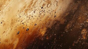 Abstract golden surface with tiny bubbles and textural details. The fluid-like appearance creates a dynamic visual experience. photo